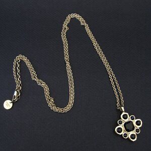 Dyrberg/Kern Moriana Swarovski crystal necklace in Jet/Gold